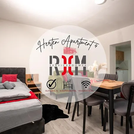Serviceroom24 - Apartment 4 In Herten Wlan - Smart-Tv - 24-7 Check-In Und Kueche Exterior photo